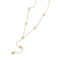 Collier Rachel à maillons en acier inoxydable 316L avec petites perles blanches