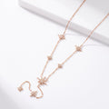 Collier Snow étoilé doré en acier inoxydable 316L avec étoiles ornées de strass