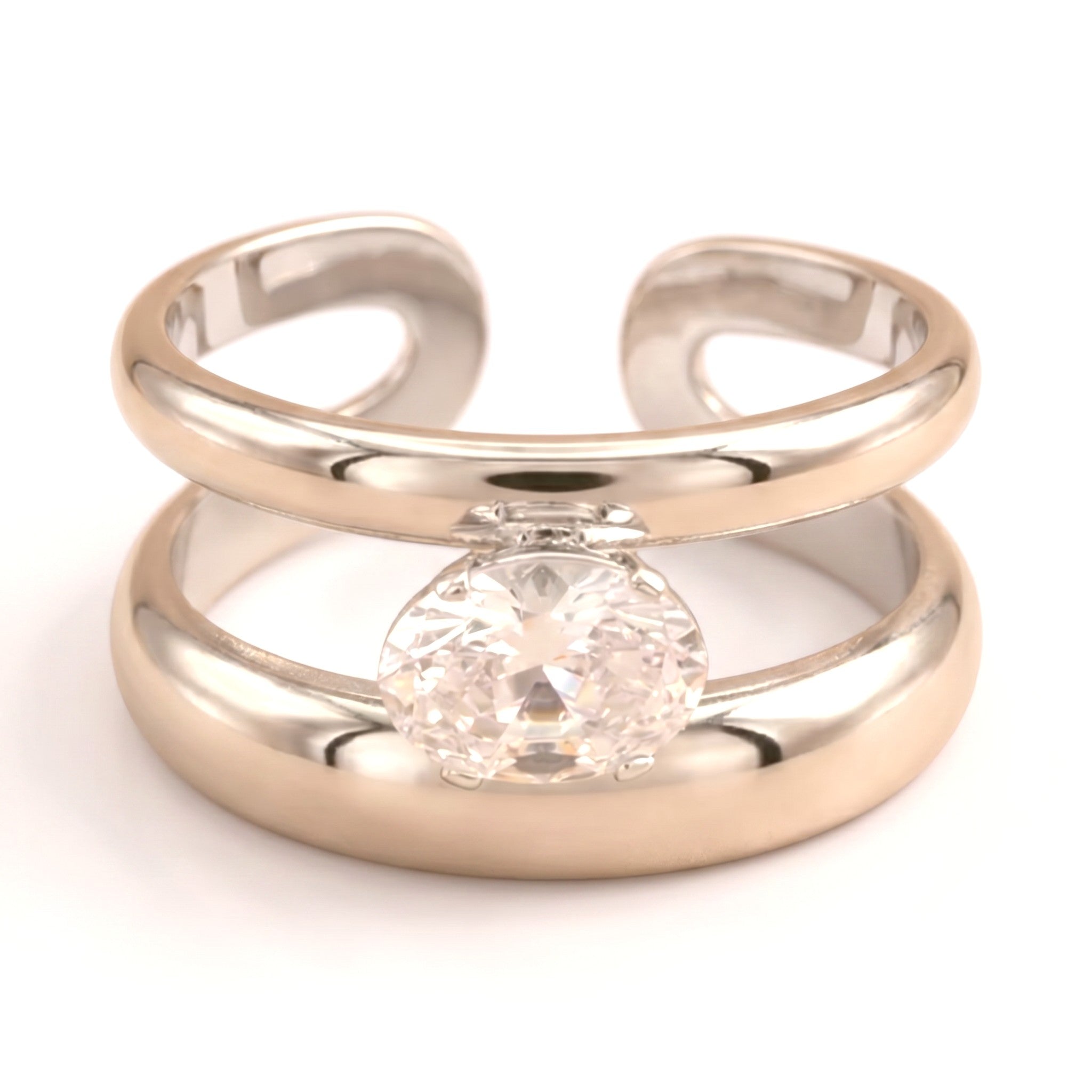 Bague Cristéa | Acier inoxydable 316L