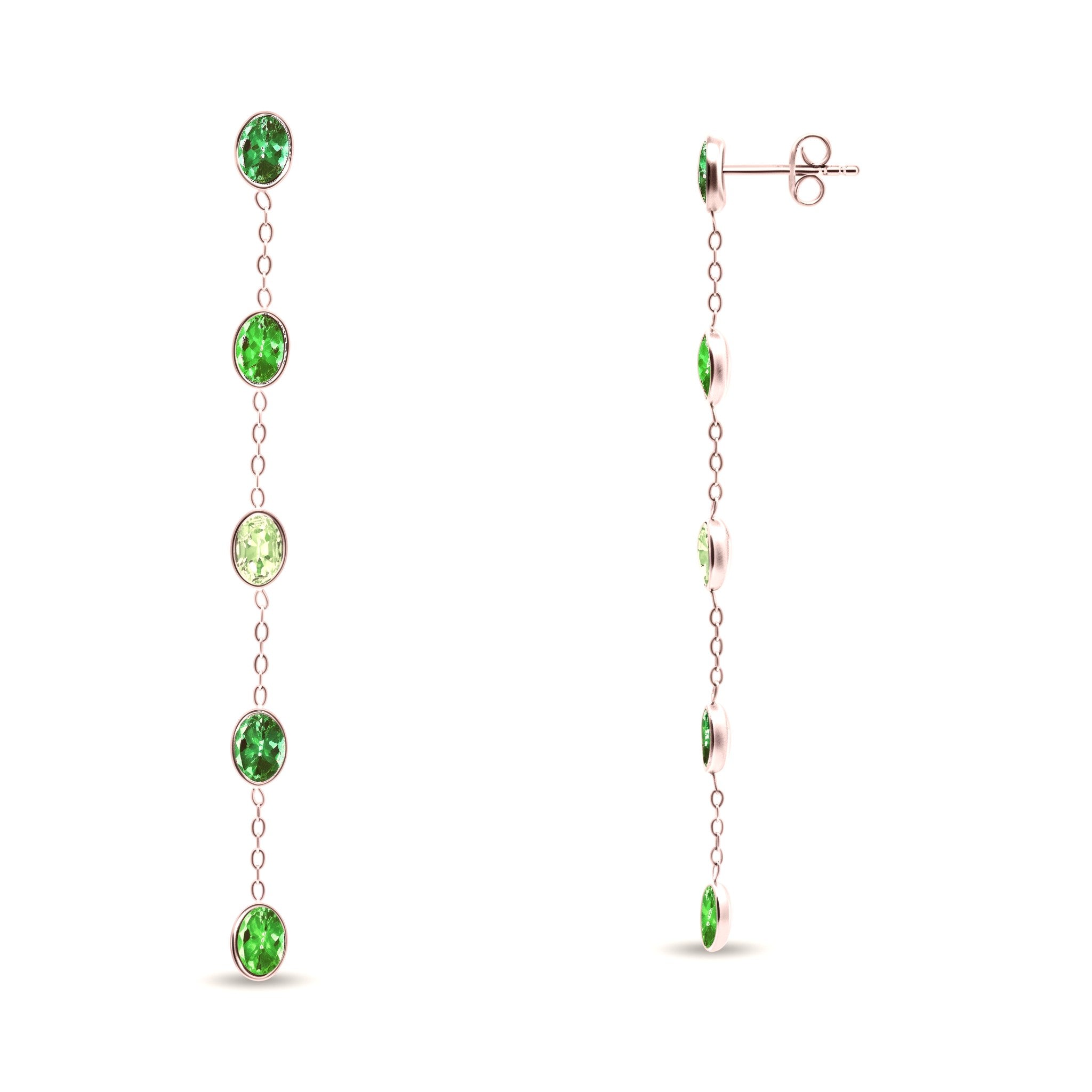 Boucles d'oreille Stone rondes | Acier inoxydable 316 L