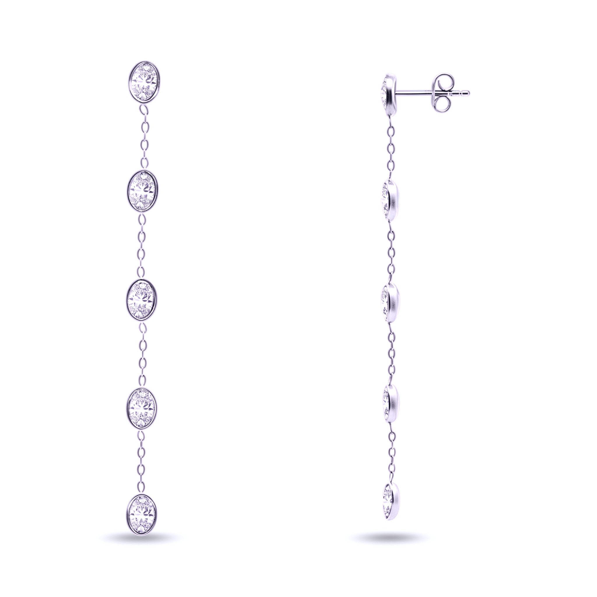 Boucles d'oreille Stone rondes | Acier inoxydable 316 L