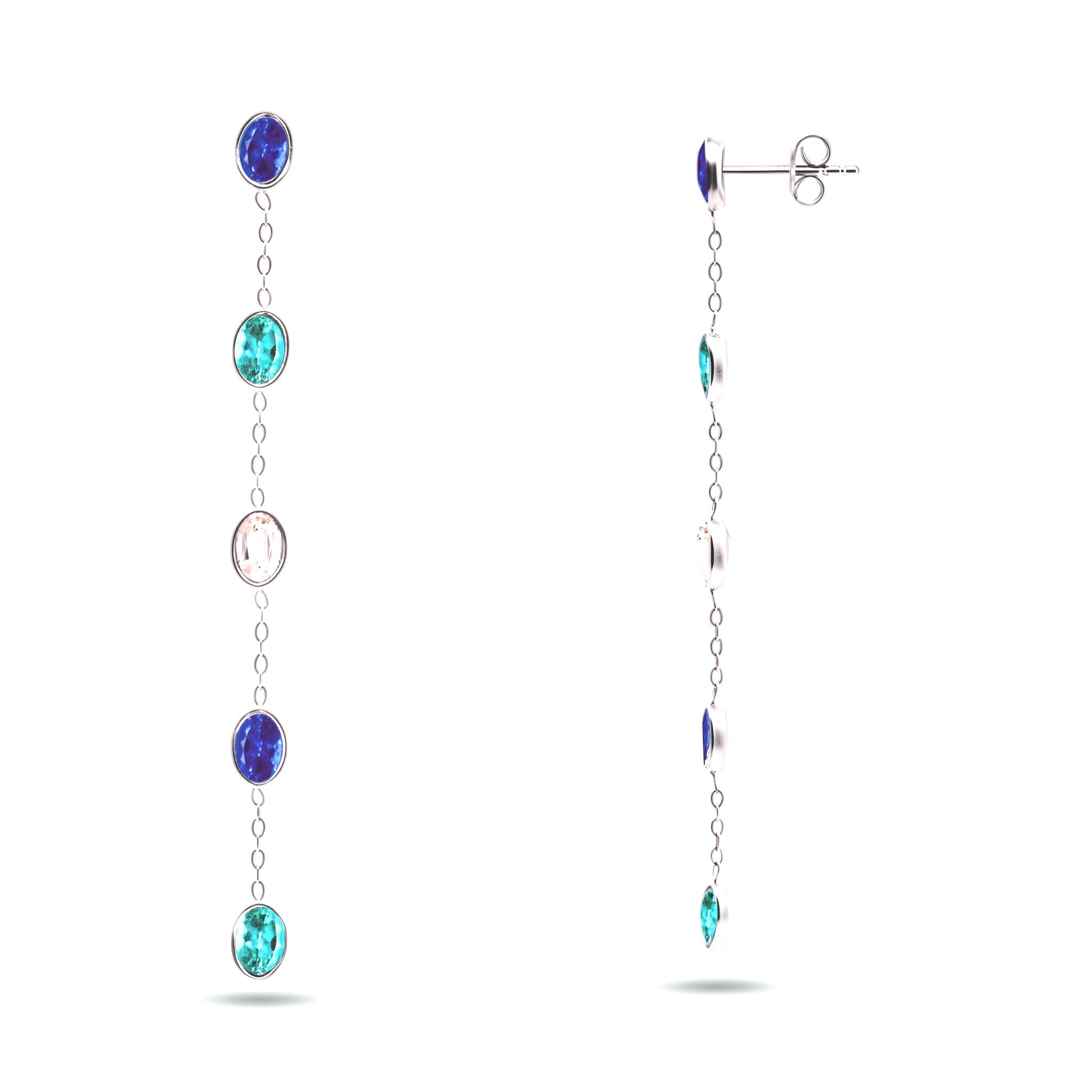 Boucles d'oreille Stone rondes | Acier inoxydable 316 L