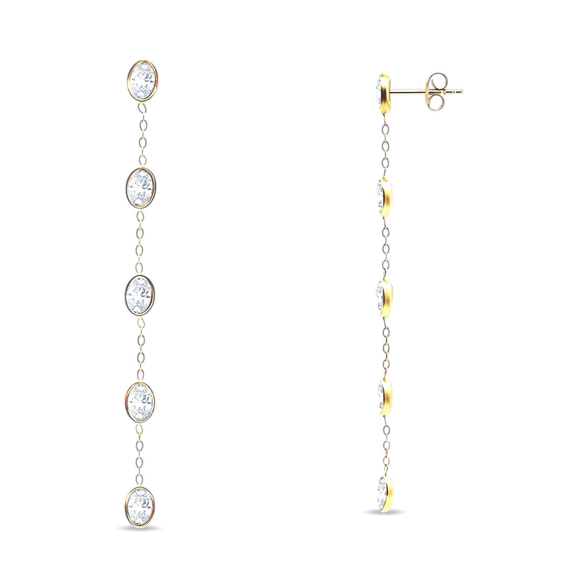 Boucles d'oreille Stone rondes | Acier inoxydable 316 L