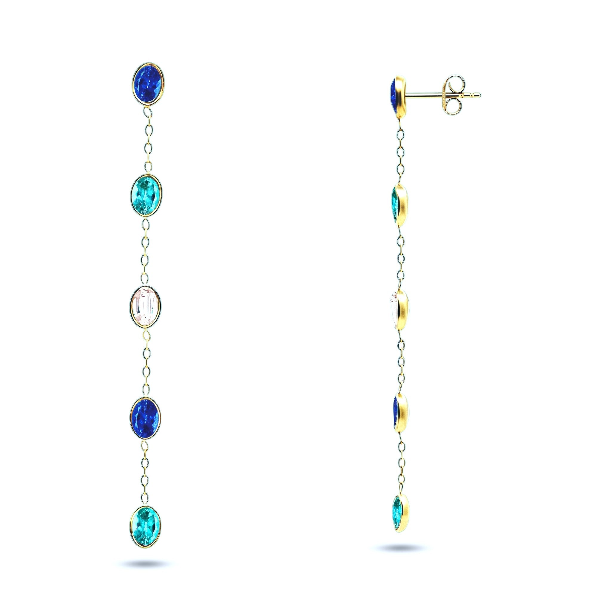 Boucles d'oreille Stone rondes | Acier inoxydable 316 L