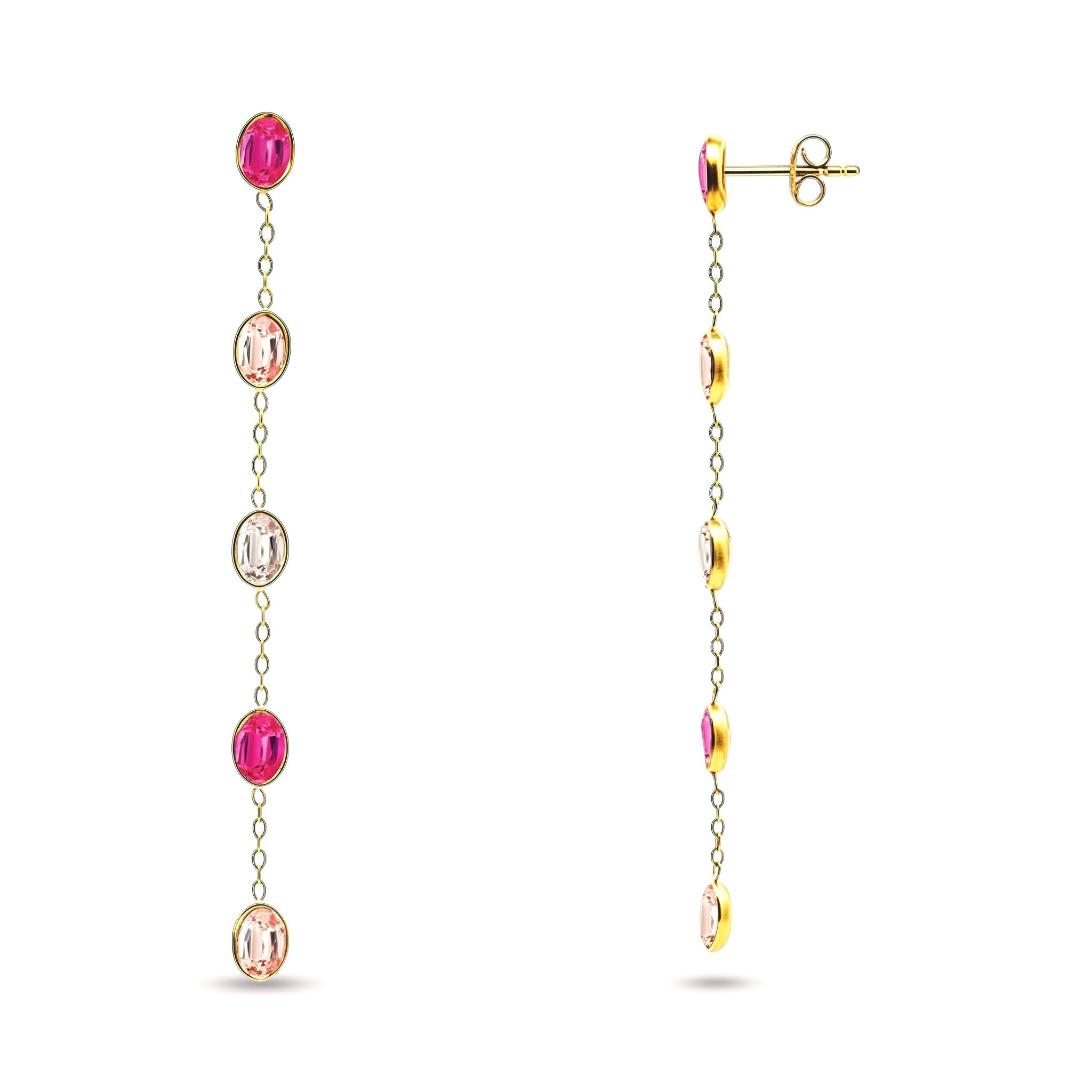 Boucles d'oreille Stone rondes | Acier inoxydable 316 L