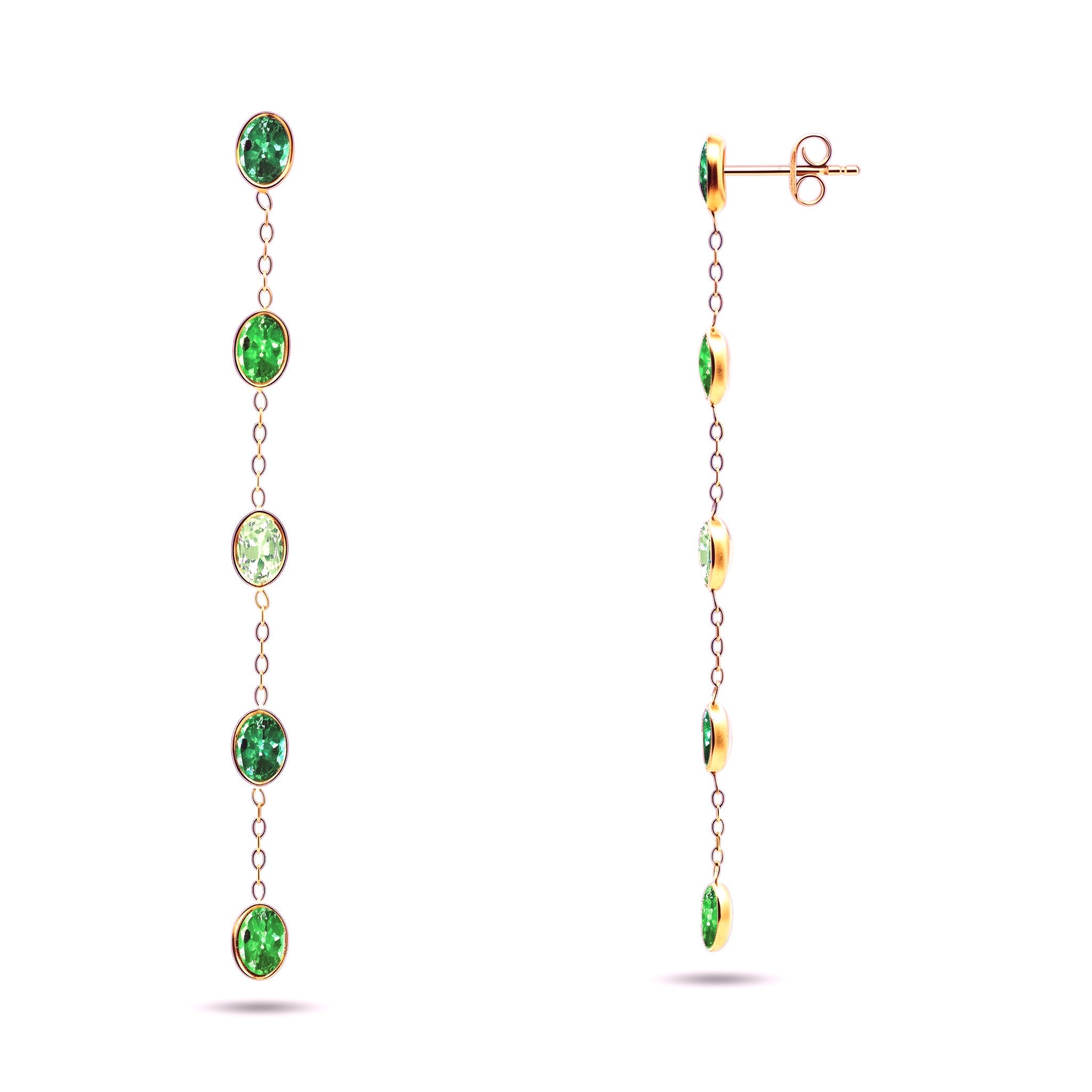 Boucles d'oreille Stone rondes | Acier inoxydable 316 L