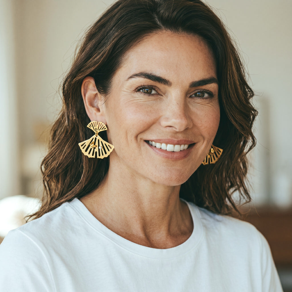 Boucles d'oreilles Éventail | Acier inoxydable 316L