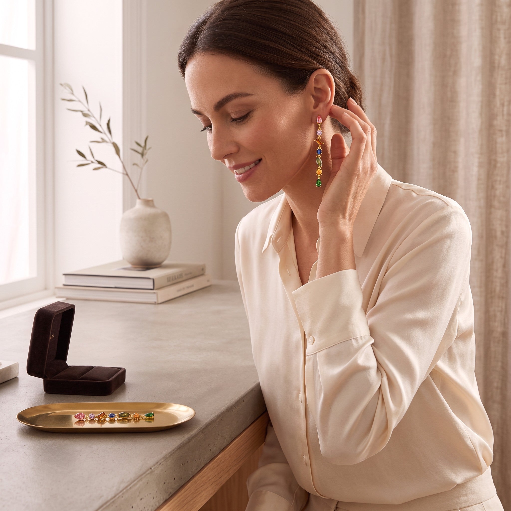 Boucles d'oreille Stone | Acier inoxydable 316 L