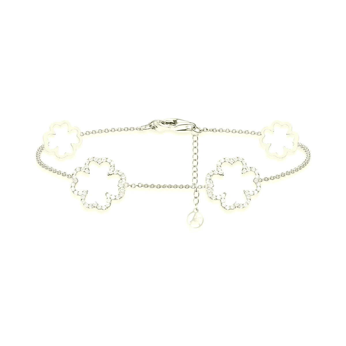 Bracelet collection Trèfle en acier inoxydable 316L à pampilles trèfle suspendues