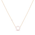 Collier collection Trèfle doré en acier inoxydable 316L avec trèfle ajouré contour strass